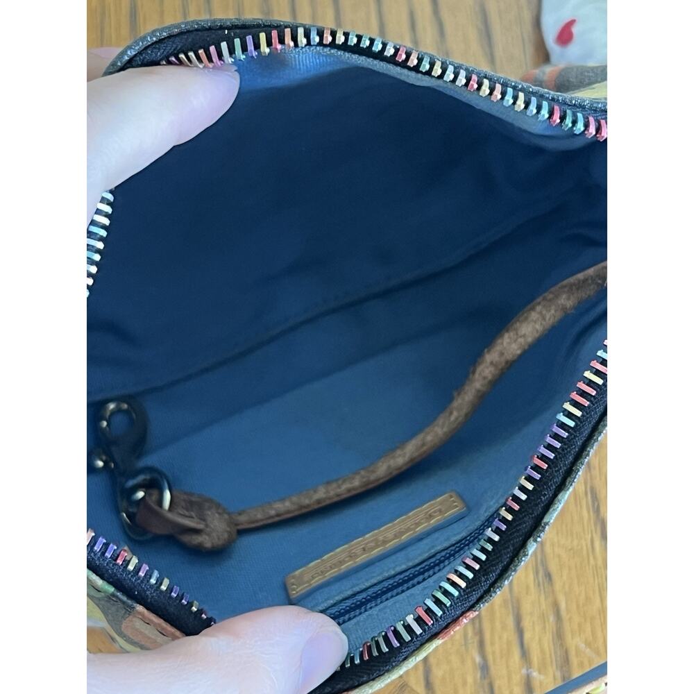 Dooney And Bourke Mini Barrel Bag Scribble Multicolor Monogram Y2K Vintage - Picture 11 of 14